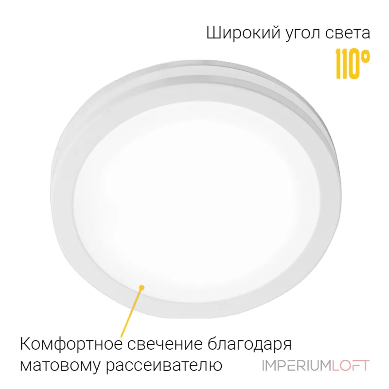 Встраиваемый светодиодный светильник LeDron LIP0906-15W-Y3000K от ImperiumLoft