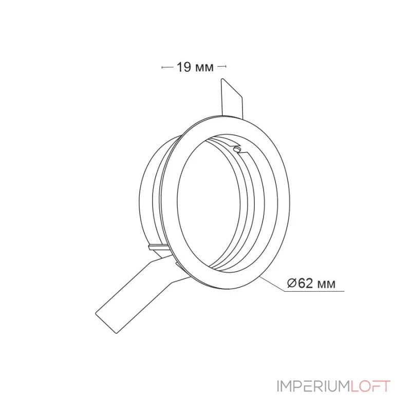 Встраиваемое основание для светильника LeDron Trim for Starship 7W от ImperiumLoft