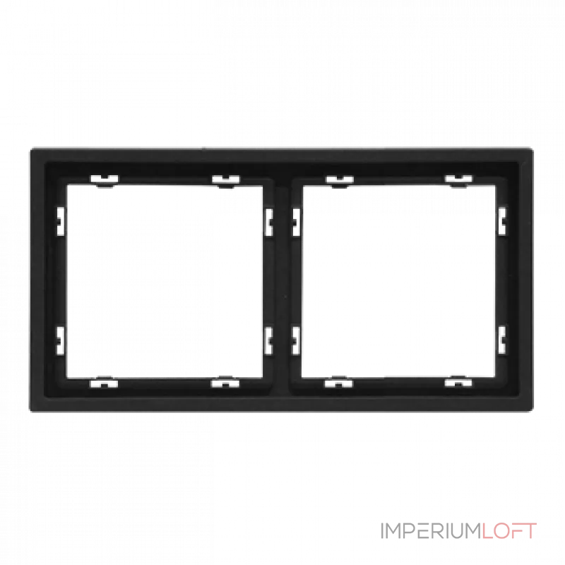 Рамка на 2 поста для розеток и выключателей LeDron 2 Frame PC Black от ImperiumLoft