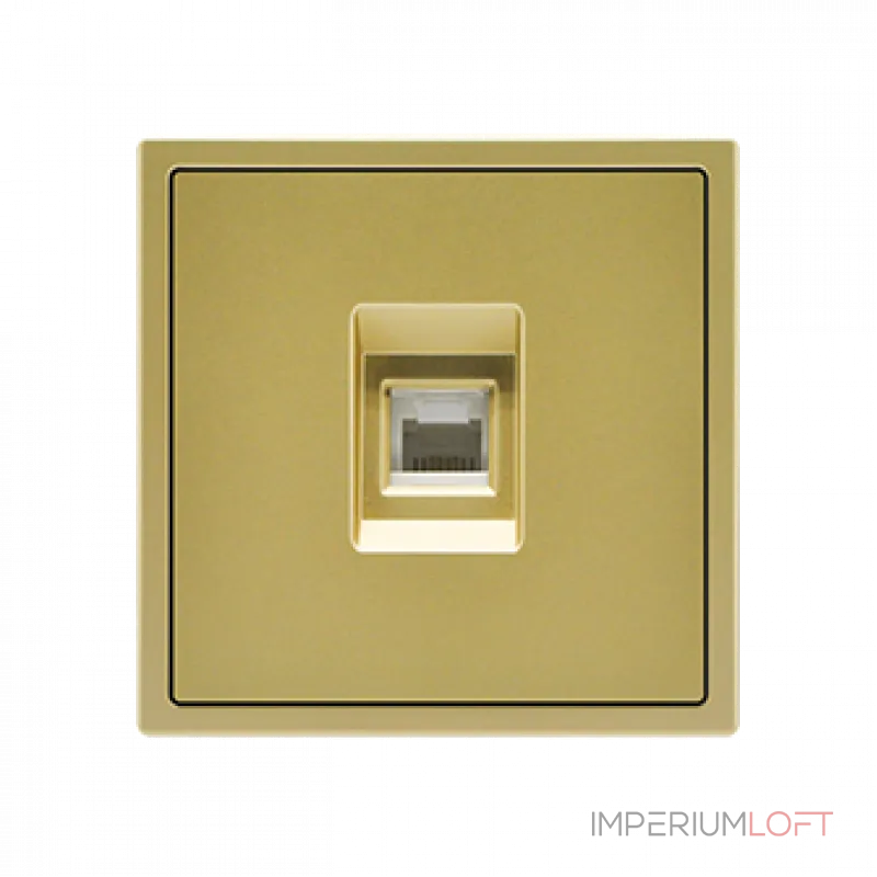Розетка компьютерная одиночная LeDron CAT 6 (DATA) Gold от ImperiumLoft