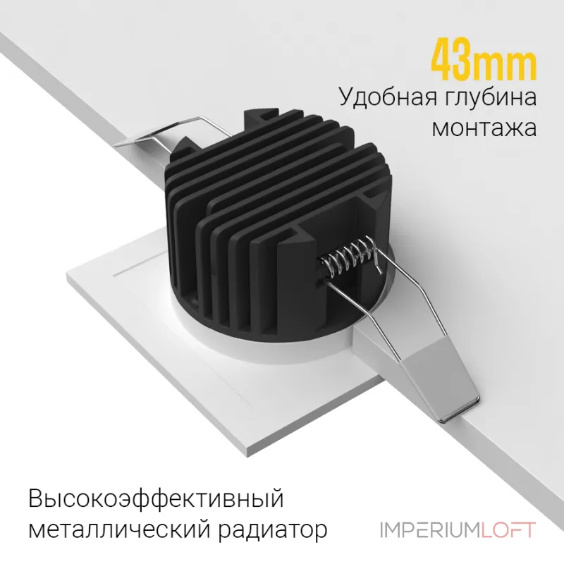 Встраиваемый светодиодный светильник LeDron GIZA GIZA SQ White 4000K от ImperiumLoft Встраиваемый светодиодный светильник LeDron GIZA GIZA SQ White 4000K от ImperiumLoft