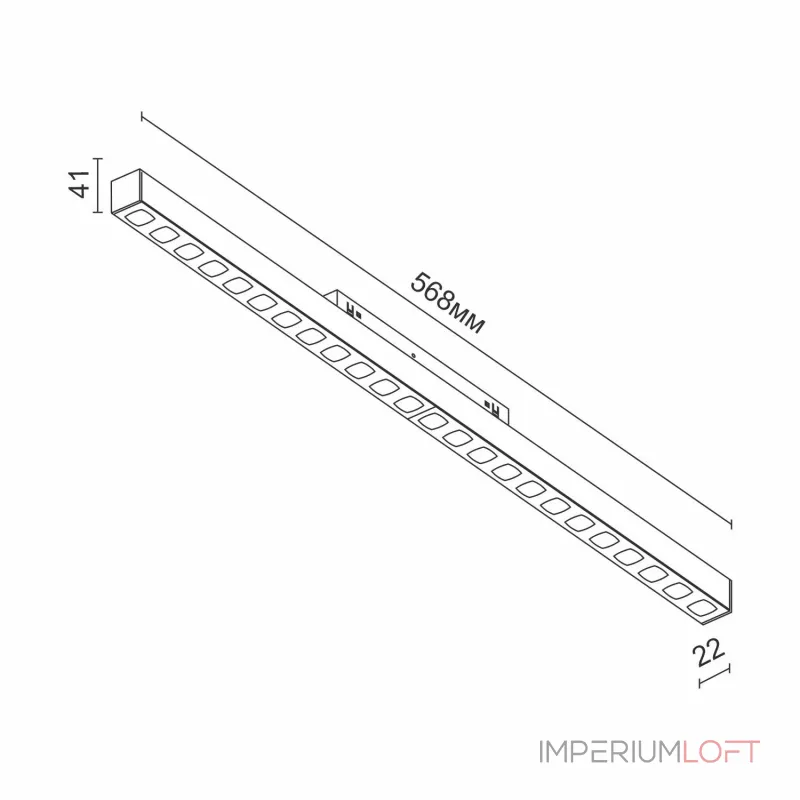 Светодиодный светильник для магнитной системы Ledron Sagi style 568 Back-Silver 3000K от ImperiumLoft