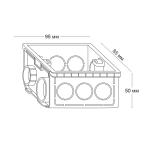 Подрозетник квадратный 86x86 мм LeDron см-8686 от ImperiumLoft