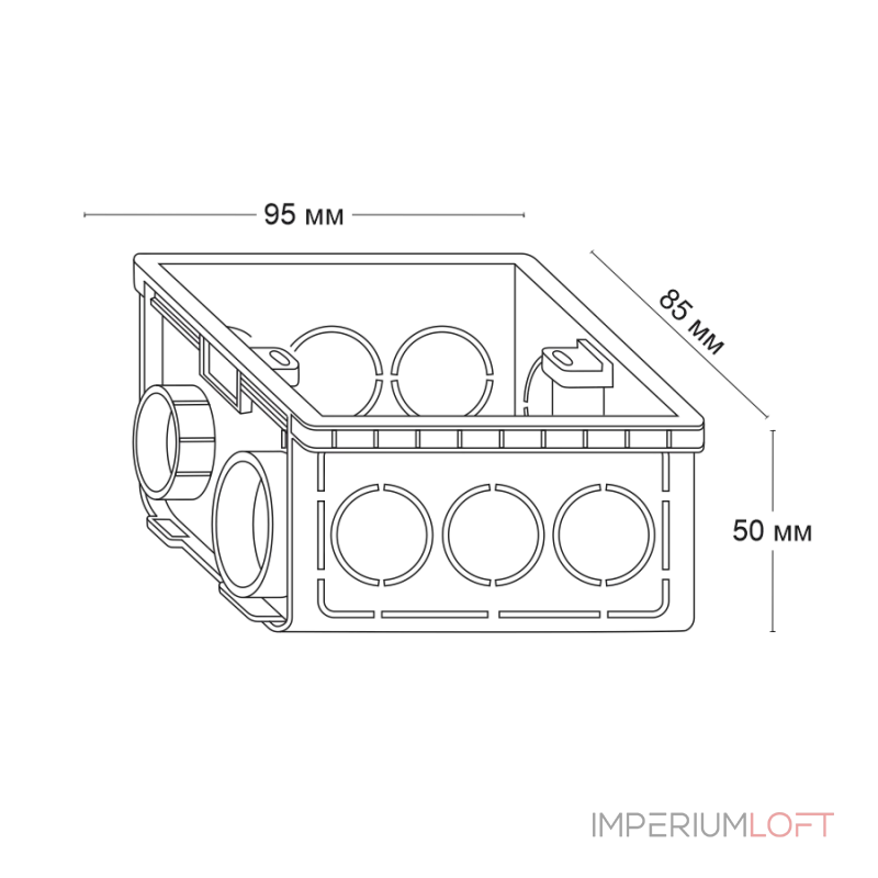 Подрозетник квадратный 86x86 мм LeDron см-8686 от ImperiumLoft Подрозетник квадратный 86x86 мм LeDron см-8686 от ImperiumLoft