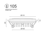 Встраиваемый светодиодный светильник LeDron LIP0906-15W-Y3000K от ImperiumLoft