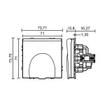 Розетка одинарная с заземлением с крышкой с защитными шторками LeDron EU Socket with Waterproof Cover White от ImperiumLoft