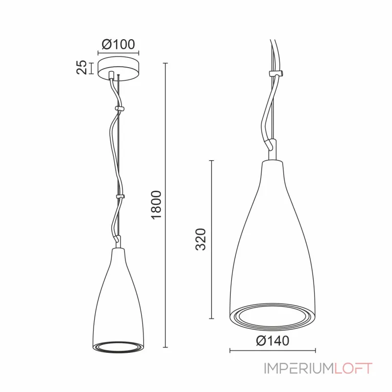 Подвесной светильник LeDron RIFAYN MH-2549W