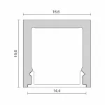 Накладной профиль LeDron АВД-7714 Black + экран от ImperiumLoft