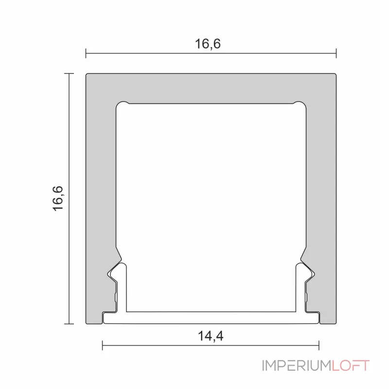 Накладной профиль LeDron АВД-7714 Black + экран от ImperiumLoft
