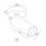 Потолочный поворотный светодиодный светильник LeDron SAGITONY SAGITONY R1 S40 Dim W-Bl от ImperiumLoft