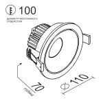 Встраиваемый поворотный светодиодный светильник LeDron MJ1006 MJ1006 White 4000K от ImperiumLoft