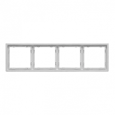 Рамка на 4 поста для розеток и выключателей LeDron 4 Frame PC White