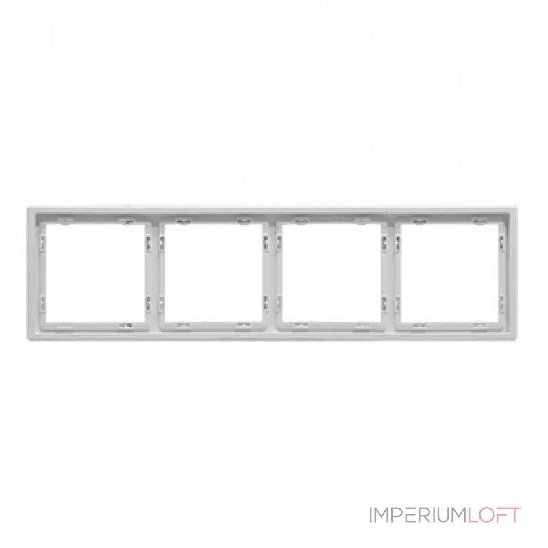 Рамка на 4 поста для розеток и выключателей LeDron 4 Frame PC White от ImperiumLoft Рамка на 4 поста для розеток и выключателей LeDron 4 Frame PC White от ImperiumLoft