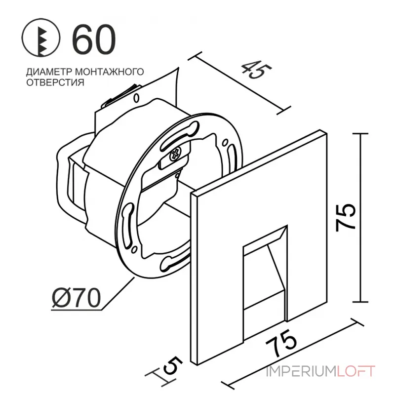 Встраиваемый светодиодный светильник для стен и ступеней LeDron KIT AGILE KIT AGILE SQ Bl от ImperiumLoft Встраиваемый светодиодный светильник для стен и ступеней LeDron KIT AGILE KIT AGILE SQ Bl от ImperiumLoft
