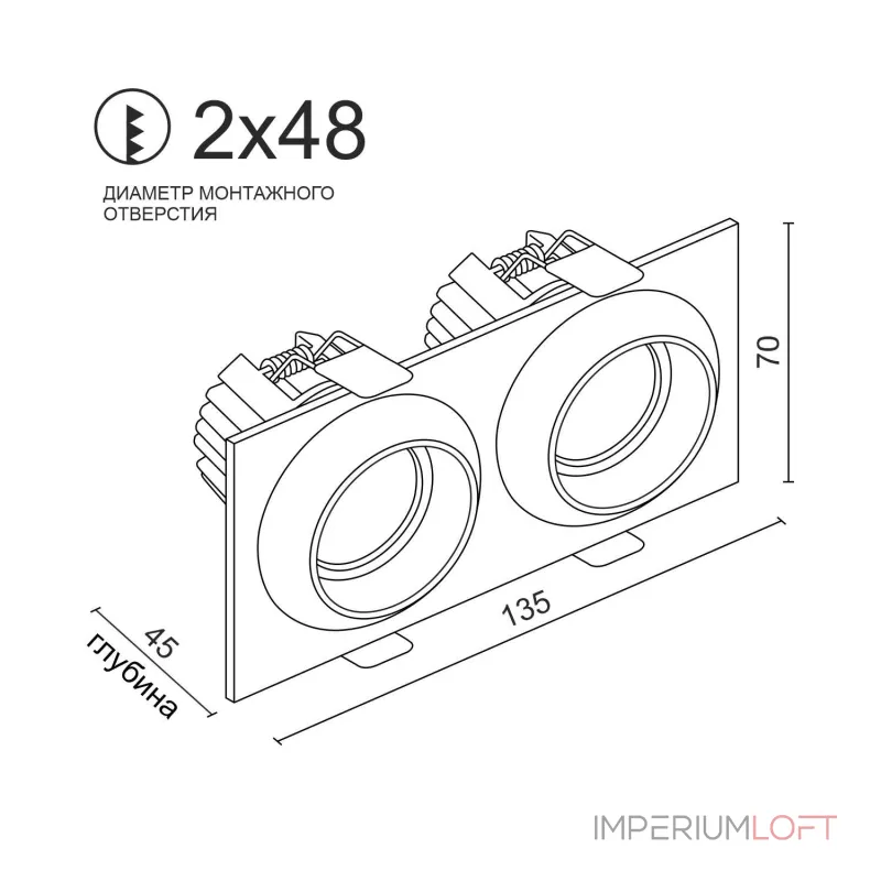 Встраиваемый светодиодный светильник LeDron GIZA MINI GIZA MINI SQ2 Black-White от ImperiumLoft Встраиваемый светодиодный светильник LeDron GIZA MINI GIZA MINI SQ2 Black-White от ImperiumLoft