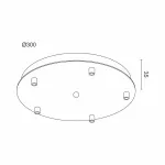 Основание круглое LeDron D300-3 Основание D300x3 (черный) от ImperiumLoft