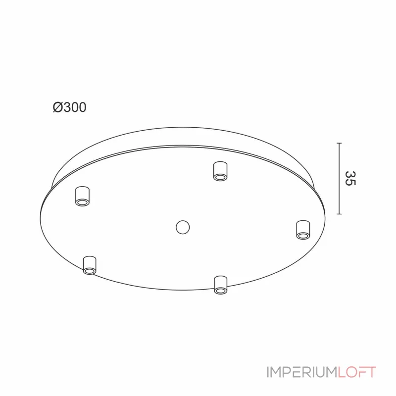 Основание круглое LeDron D300-3 Основание D300x3 (черный) от ImperiumLoft