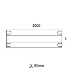 Светодиодная лента герметичная IP67 9.6W 24V 8mm 4000K LeDron DRF102 DRF102408ET9NWNDW012RS0500 от ImperiumLoft