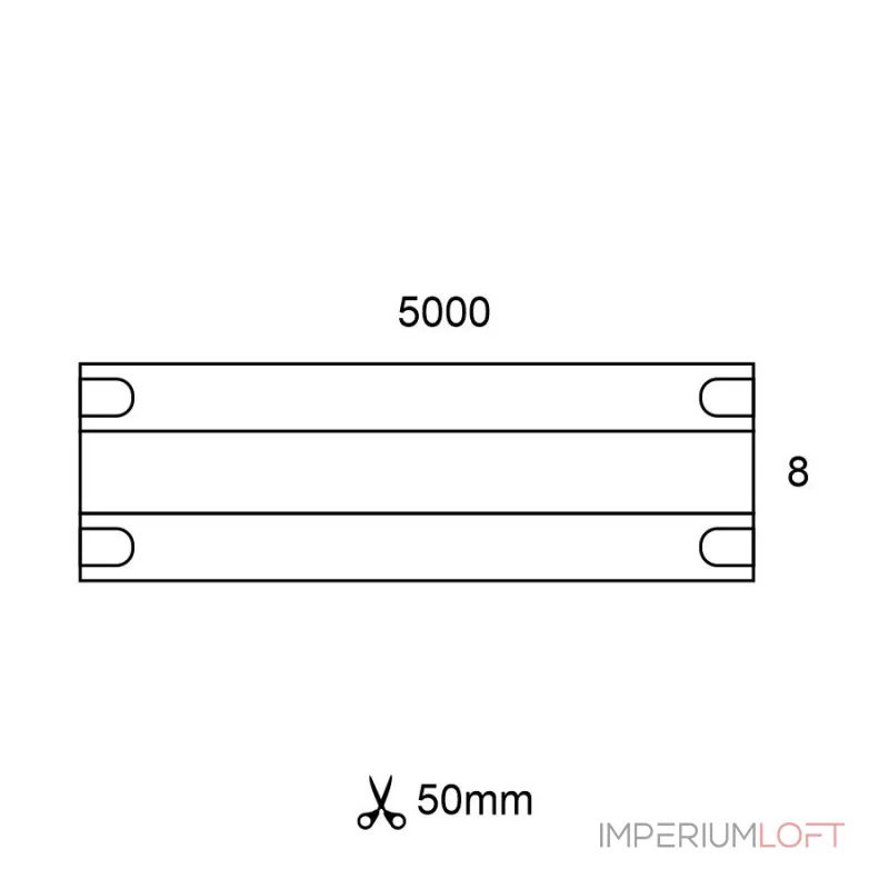 Светодиодная лента герметичная IP67 9.6W 24V 8mm 4000K LeDron DRF102 DRF102408ET9NWNDW012RS0500 от ImperiumLoft