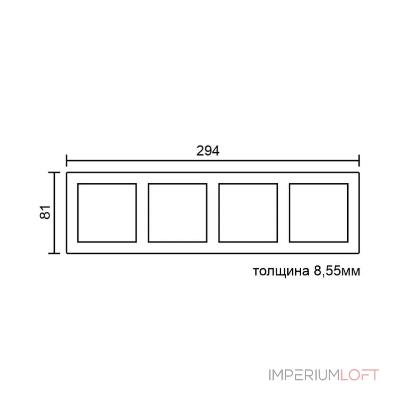 Рамка на 4 поста для розеток и выключателей LeDron 4 Frame PC White от ImperiumLoft Рамка на 4 поста для розеток и выключателей LeDron 4 Frame PC White от ImperiumLoft