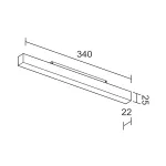 Светодиодный светильник (стеновой) для магнитной системы LeDron Sagi line SAGI LINE 340 Black 3K от ImperiumLoft