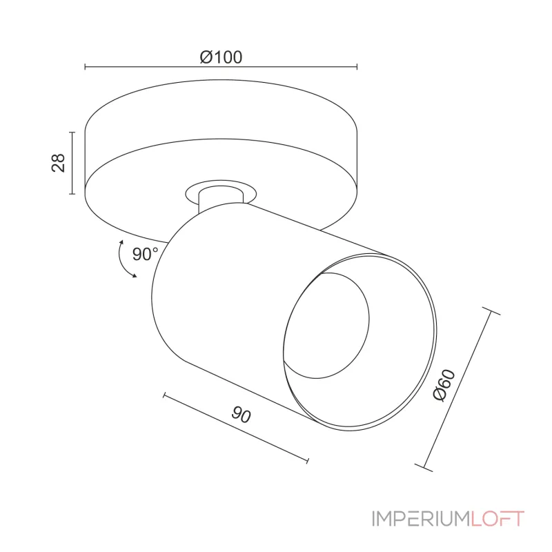 Потолочный поворотный светодиодный светильник LeDron SAGITONY SAGITONY R1 S60 Dim B-Gl 4000K от ImperiumLoft Потолочный поворотный светодиодный светильник LeDron SAGITONY SAGITONY R1 S60 Dim B-Gl 4000K от ImperiumLoft