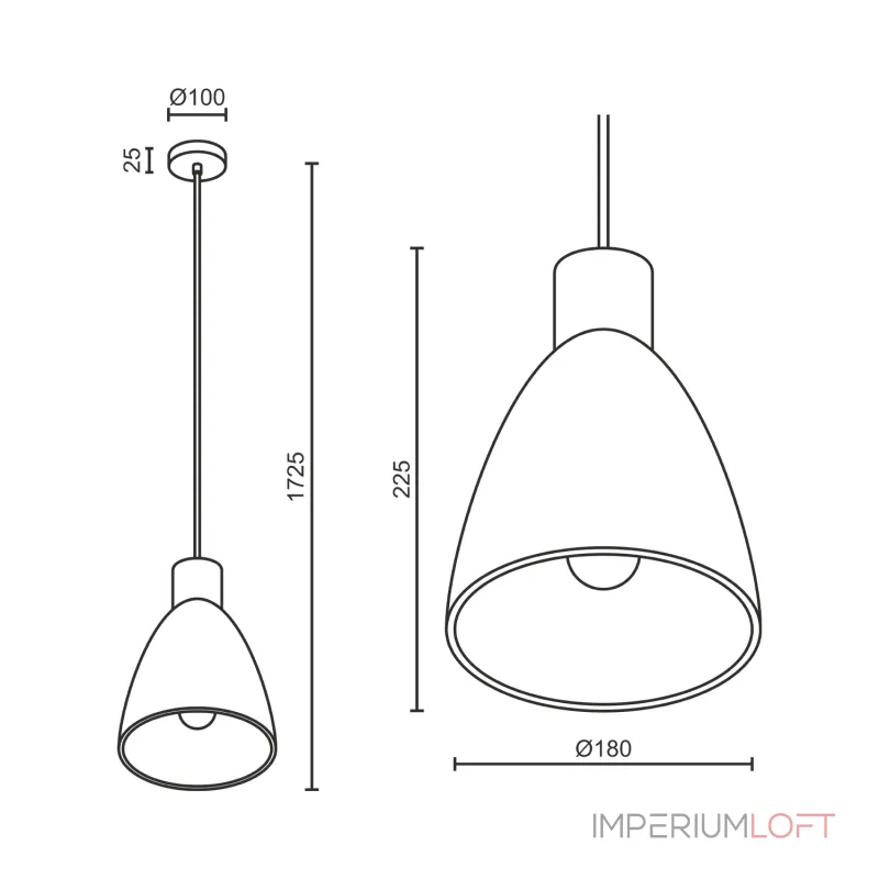 Подвесной светильник LeDron OVERAL MH-2507C Подвесной светильник LeDron OVERAL MH-2507C