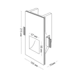 Встраиваемый гипсовый светильник для стен и ступеней LeDron MW60 MW6010 от ImperiumLoft