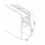 Накладной магнитный трек Ledron АВД-5356 1250 мм Black от ImperiumLoft