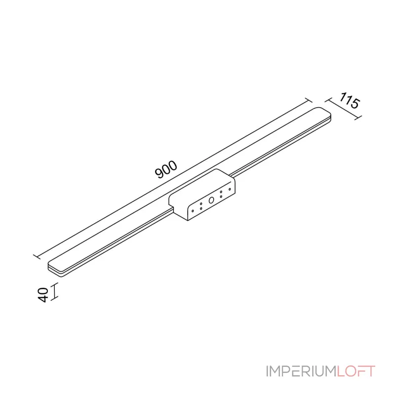 Настенный светодиодный светильник LeDron LED358 LED358-900 Black от ImperiumLoft