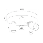 Потолочный поворотный светодиодный светильник LeDron SAGITONY SAGITONY R3 S60 W-Bl 4000K от ImperiumLoft