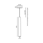 Подвесной светильник LeDron SAGITONY R T40 SAGITONY R1 T40 Dim B-W