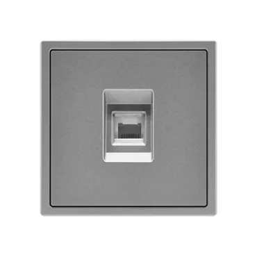 Розетка компьютерная одиночная LeDron CAT 6 (DATA) Light Grey
