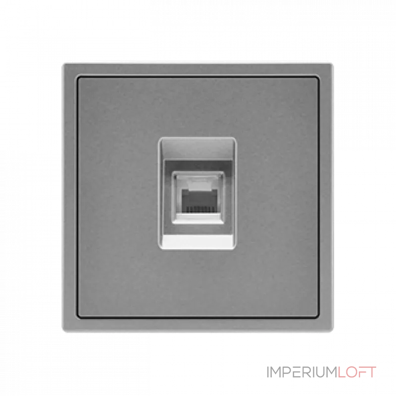 Розетка компьютерная одиночная LeDron CAT 6 (DATA) Light Grey от ImperiumLoft