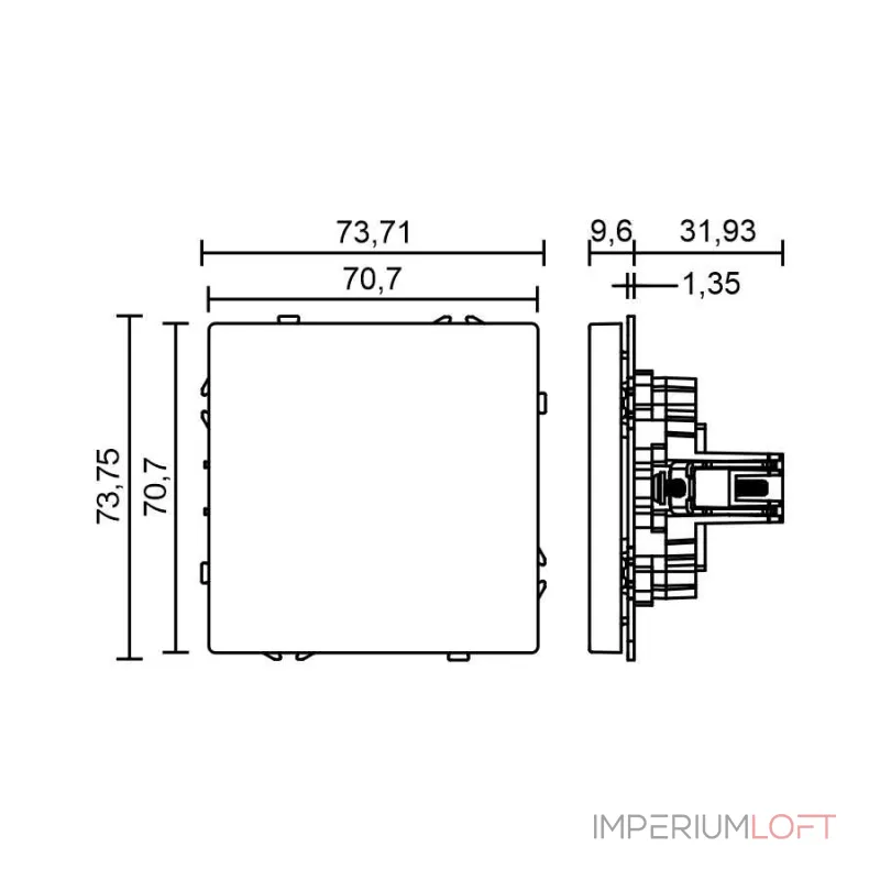 Кабельный вывод LeDron Cable Output Socket Cashmere от ImperiumLoft