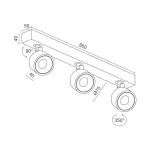 Потолочный поворотный светодиодный светильник LeDron SAGITONY SAGITONY E3 S75 Black Dim 4000K от ImperiumLoft