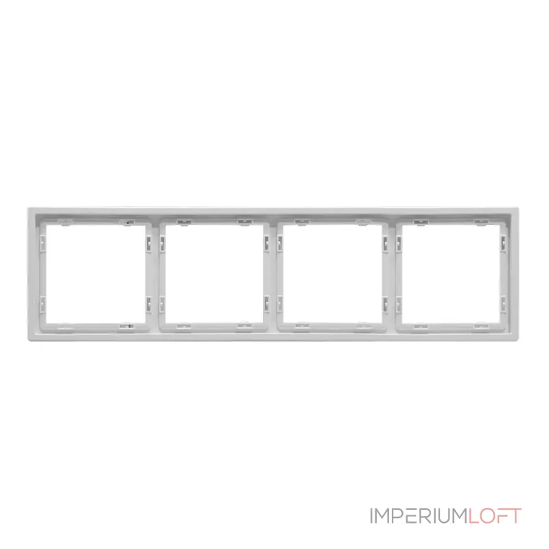 Рамка на 4 поста для розеток и выключателей LeDron 4 Frame PC White от ImperiumLoft Рамка на 4 поста для розеток и выключателей LeDron 4 Frame PC White от ImperiumLoft