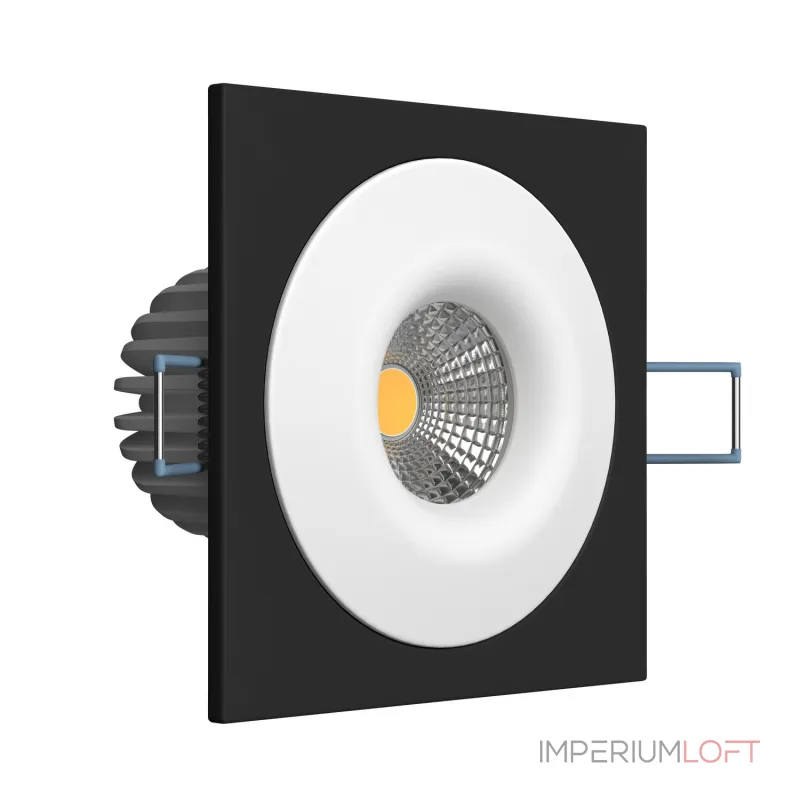 Встраиваемый светодиодный светильник LeDron LH07S-R LH07S-R SQ Black-White 10W 3000K DIM TRIAC от ImperiumLoft