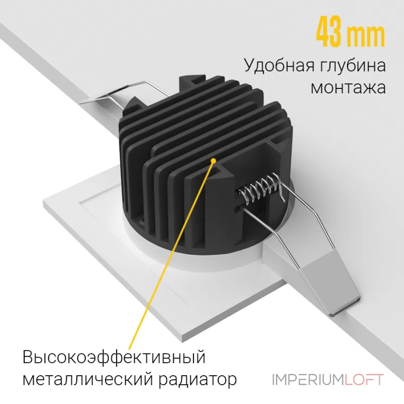 Встраиваемый светодиодный светильник LeDron BRUTAL BRUTAL SQ1 White 4000K от ImperiumLoft Встраиваемый светодиодный светильник LeDron BRUTAL BRUTAL SQ1 White 4000K от ImperiumLoft