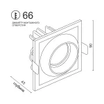 Встраиваемый светодиодный светильник LeDron GIZA GIZA SQ White-Gold 4000K от ImperiumLoft