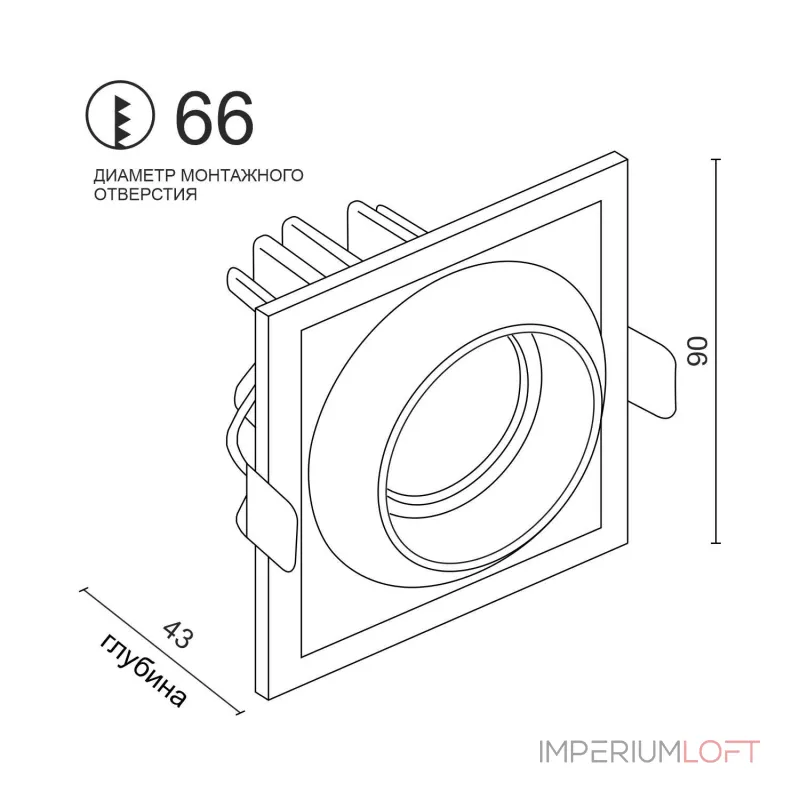 Встраиваемый светодиодный светильник LeDron GIZA GIZA SQ White-Gold 4000K от ImperiumLoft Встраиваемый светодиодный светильник LeDron GIZA GIZA SQ White-Gold 4000K от ImperiumLoft