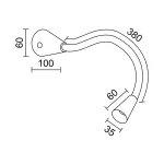Настенный светодиодный светильник LeDron LWA200 LWA200-BLK от ImperiumLoft