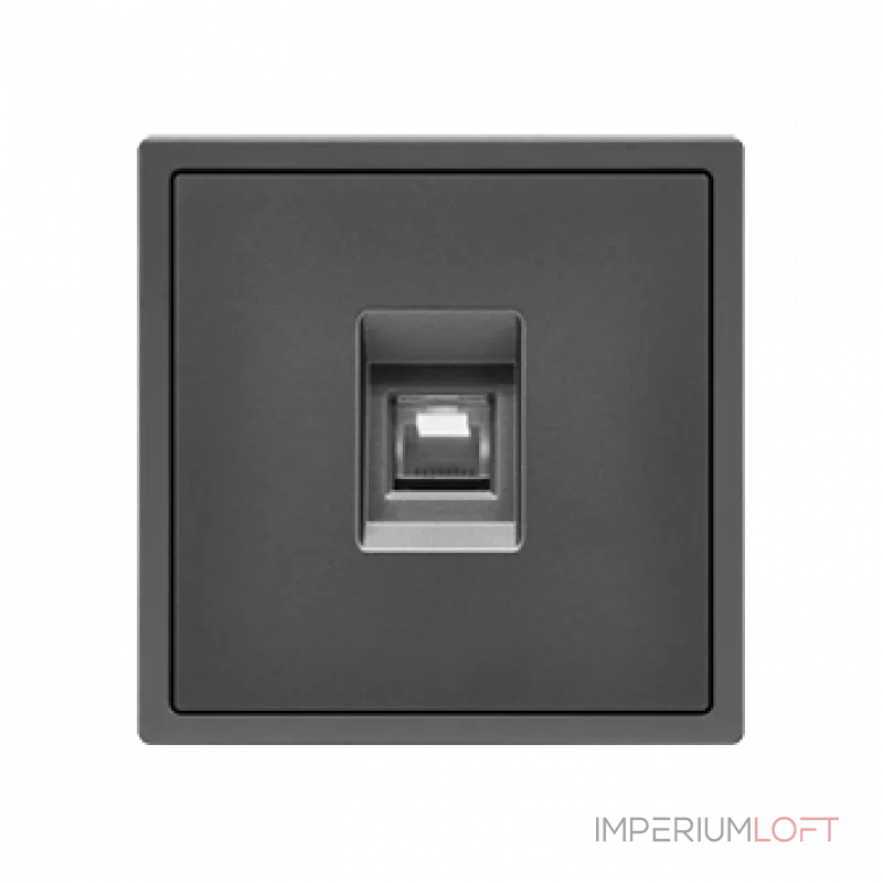 Розетка компьютерная одиночная LeDron CAT 6 (DATA) Grey от ImperiumLoft