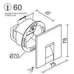 Встраиваемый светодиодный светильник для стен и ступеней LeDron KIT AGILE KIT AGILE SQ Wh от ImperiumLoft