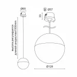 Подвесной светильник LeDron SAGITONY R BASIC T128 Wh TRIAC от ImperiumLoft
