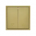 Двухклавишный жалюзийный выключатель LeDron 2 Gang Curtain Switch Gold от ImperiumLoft