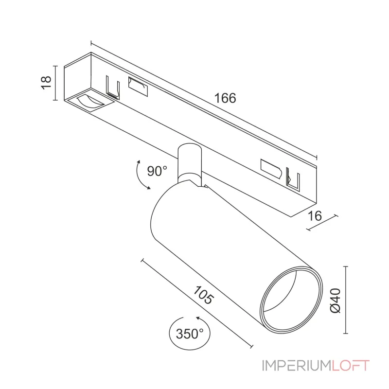 Светильник трековый LeDron Sagi Sagi S40 Zigbee Wh-Gl 3K от ImperiumLoft