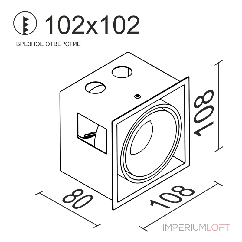 Встраиваемый поворотный светодиодный светильник LeDron NORDEL NORDEL White (Triac) от ImperiumLoft