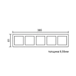 Рамка на 5 постов для розеток и выключателей LeDron 5 Frame PC Grey от ImperiumLoft