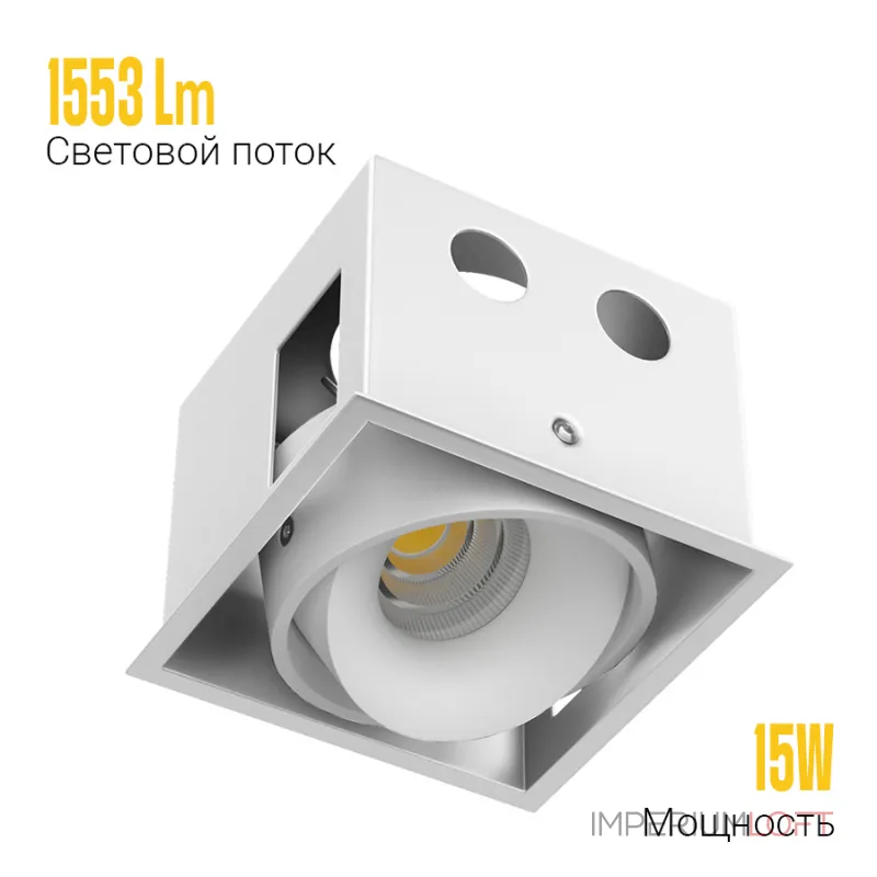 Встраиваемый поворотный светодиодный светильник LeDron NORDEL NORDEL White (Triac) от ImperiumLoft